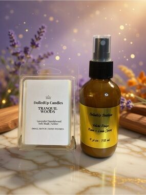 Midnight Luxe Sanctuary Set | Velvet Rouge Spray + Tranquil Woods Melt